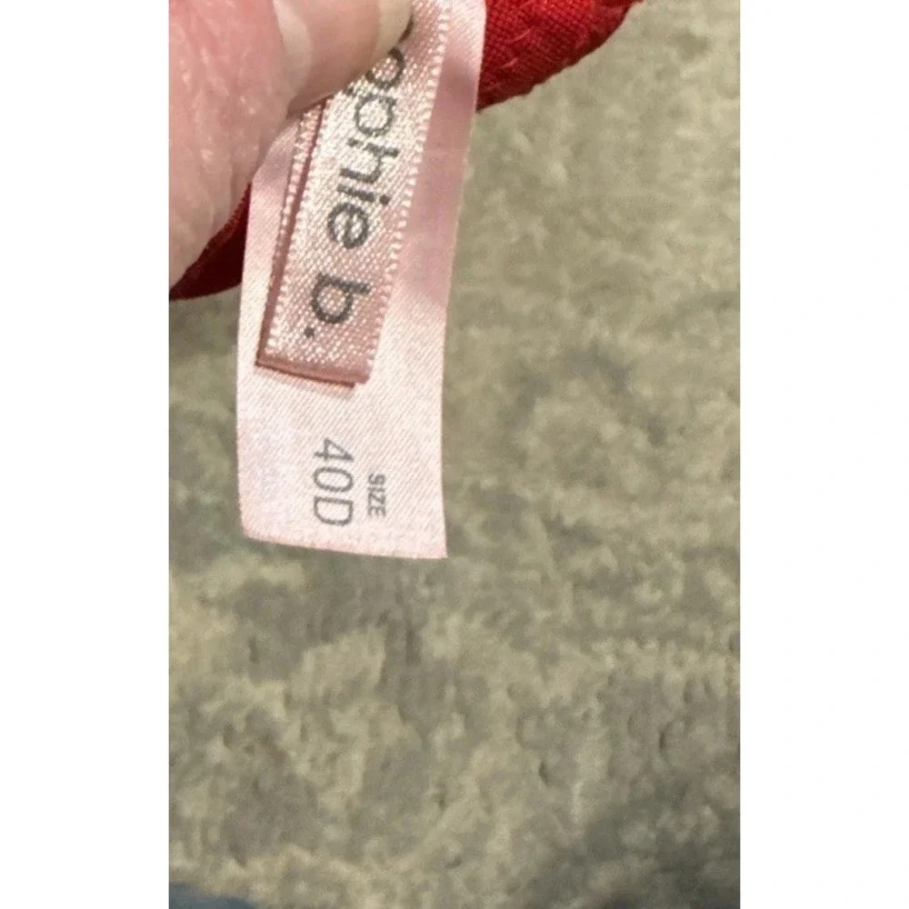 Sophie‎ b Red Bra Underwire Lace Red Size 40D